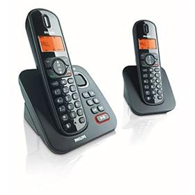 Philips CD1552B/05 Digital Cordless Phone With Answering Machine - Twin Handset
