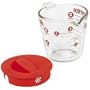 Pyrex Prepware 2-Cup Measuring Cup, Clear with Red Lid and Measurements