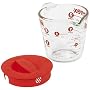 Pyrex Prepware 2-Cup Measuring Cup, Clear with Red Lid and Measurements