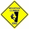 MOUNTAIN CLIMBER CROSSING sign * hobby