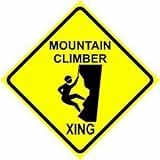 MOUNTAIN CLIMBER CROSSING sign * hobby