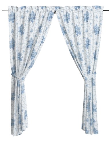 Laura Ashley Sophia Collection Rod Pocket Drape Set