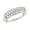 10k White Gold Aquamarine Pave Ring, Size 5