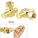 2pcs T shape F-Type F 1 Male to F 2 Female RF Adapter Connector Gold Tone Plated