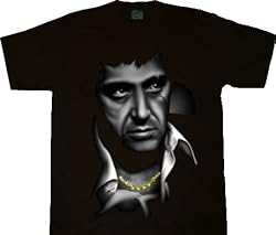 Scarface Black and White Airbrush Face T-Shirt Tee