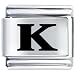 Alphabet K Italian Charms Bracelet Link