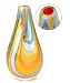 100% Handcraft Murano Glass Art Glass Vase Mouth Blown Art Rainbow Swirl Sprial Vase