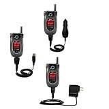 Deluxe Kit for the LG VX8300 includes a USB cable with Car and Wall Charger - Gomadic Brand w/ TipExchange Technology