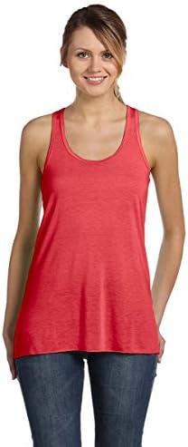 Bella 8800 Ladies 3.7 oz. Flowy Racerback Tank, Coral, X-Small