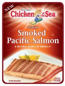 SMOKED SALMON (Alaskan Pink Salmon), 12 pack of 3 oz pouches by Chicken of the Sea