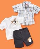 Marc Ecko - Ecko Baby Boy 3-Piece Shirt, Tee and Shorts Set