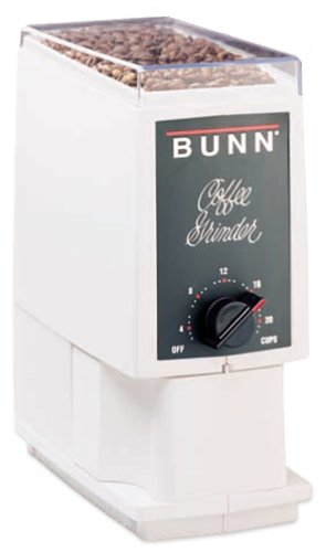 Bunn BCG-W Professional Quality Home Coffee Grinder, White