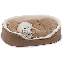 Petco Oval Tan and Cream Lounger Dog Bed
