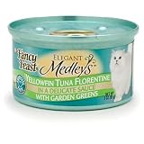 Fancy Feast Elegant Medleys Yellowfin Tuna Florentine Adult Canned Cat Food in Sauce, Case of 24