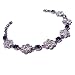 Pewterhooter Swarovski Crystals on Black Plated Bracelet with Gift Box