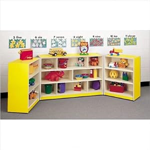 Koala-Tee Mobile Tri Folding Cubby Storage Shelves Color Trim: Natural Wood  Natural Wood