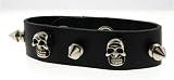 1 Rows of Spike Studs Leather Wrist Band Bracelet.