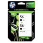 GENUINE HP 56 Black Twin-Pack contains 2 HP C6656AN print cartridges These HP 56 ink cartridges offer you an approximate yield of 1,040 pages