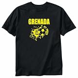 T-Shirt Black  All Soccer Grenada  Country