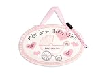 Mud Pie Baby Little Princess Welcome Baby Girl Personalization Plaque With Pen