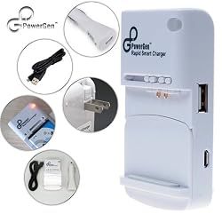 PowerGen Multi-Purpose Universal Rapid Battery Charger for Use with Motorola Atrix 4G / Droid X / Droid 2, 3 / Triumph , HTC Sensation 4G XE XL / Thunderbolt / Inspire 4G / EVO 4G / EVO 3D, Samsung Galaxy Nexus, Galaxy S2, S / Epic 4G