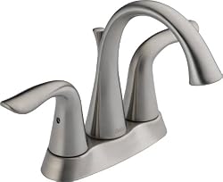 Delta 2538-SS Lahara Two Handle Centerset Lavatory Faucet, Stainless