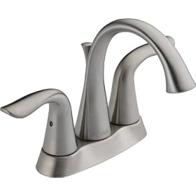 Delta 2538LF-SS Lahara Two Handle Centerset Lavatory Faucet, Stainless: Home Improvement