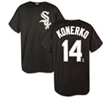 Paul Konerko T-Shirt - Chicago White Sox #14 Paul Konerko Name and Number S/S Black Tee