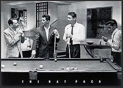 Rat Pack Shooting Pool Poster Framed