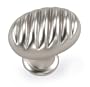 Laurey 59439 Milan 1-3/8-Inch Maximum Width Oval Knob, Satin Chrome