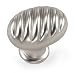 Laurey 59439 Milan 1-3/8-Inch Maximum Width Oval Knob, Satin Chrome