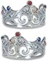Renaissance King Queen Silver Costume Crown Tiara Hat