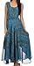 Sakkas Azalea Stonewashed Rayon Embroidery Corset Style Dress