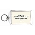 Genetic Engineering is a UNnatural Sex Act Keychain