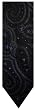 Men's Nicole Miller New York Paisley Neck Tie Black Blue and Charcoal