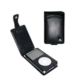 Noreve Tradition BLACK leather case for iPod Video 30GB with removable belt clip and snap closure