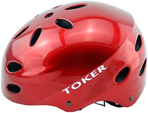 Cycling Helmet Road And Mountain Bicycle Helmet Extreme Sport MTB BMX Skateboarding Skate Bike Helmet Color Red Size 52-61CM (M 55-58 cm)