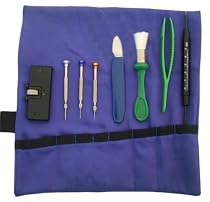 Berger & Schröter Uhrenwerkzeugset, 8 verschiedene Werkzeuge, Rolltasche