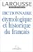 Book Dictionnaire Etymologique et Historique du Franctresors du Francais