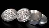 NEW Space Metal Tobacco Herb Grinder w/ Pollen Case 4 Parts