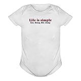 LIFE SIMPLE EAT , SLEEP Ski Jumping ベビーボディ