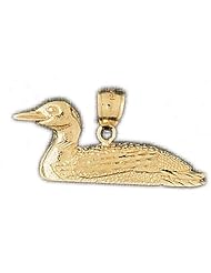 Dazzlers Solid 14k Gold Duck Charm Pendant Available in three colors from jewelsberry (weights: 4.1 grams only)