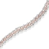 18 Kt White and Rose Gold Diamond Bracelet