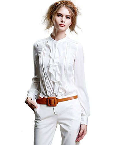 (アートカー)Artka オリジナルデザイン レディーズプリンセス風フリルいっぱいシフォンシャツ SA10156Q