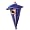 Hanging Stoneware Cone Birdhouse - Handthrown Pottery, 2-Piece, Royal Blue