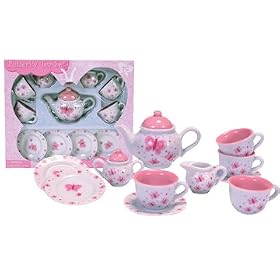 Schylling Butterfly Tea Set by Children Cooking Sets