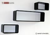 Retro W&uuml;rfel Wandregal Cubes Regal 3er Set schwarz Oval