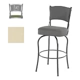 Garden Collection Bar Stool With Wine Back - 26 Inch Seat - Desert
