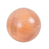 KINGOU Buche Große Kugel 3D-Puzzle aus Holz Denkspiel Rätsel Sphere Geduldspiel