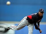 Atlanta Braves v New York Mets, PORT ST. LUCIE, FL - FEBRUARY 26: Jair Jurrjens Photographic Poster Print by Marc Serota, 12x16